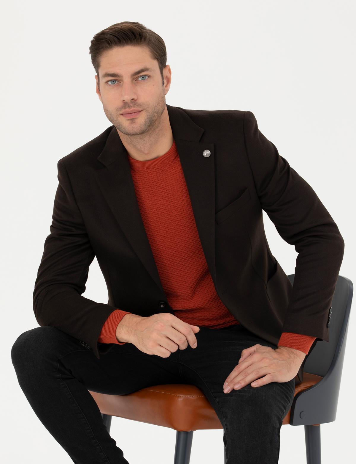 Kahverengi Kaşmir Ceket