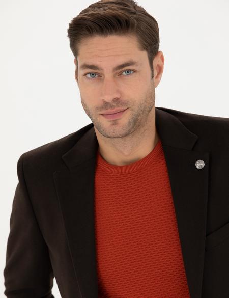 Kahverengi Kaşmir Ceket - 50279871056