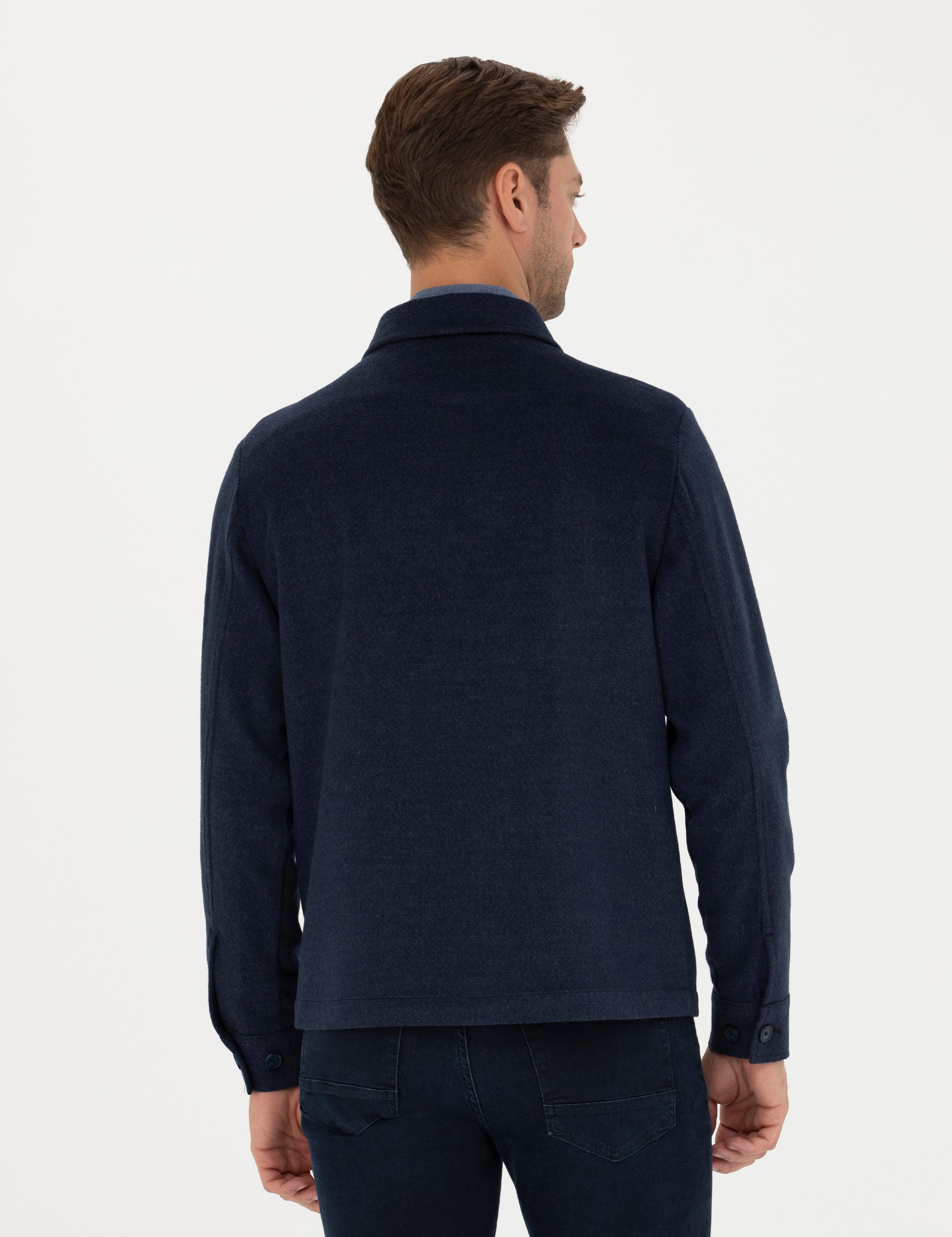 Lacivert Regular Fit Gömlek Ceket