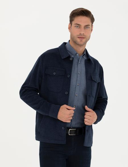 Lacivert Regular Fit Gömlek Ceket - 50287361017