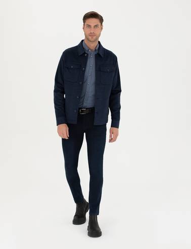 Lacivert Regular Fit Gömlek Ceket