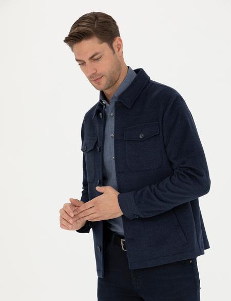 Lacivert Regular Fit Gömlek Ceket - 50287361017