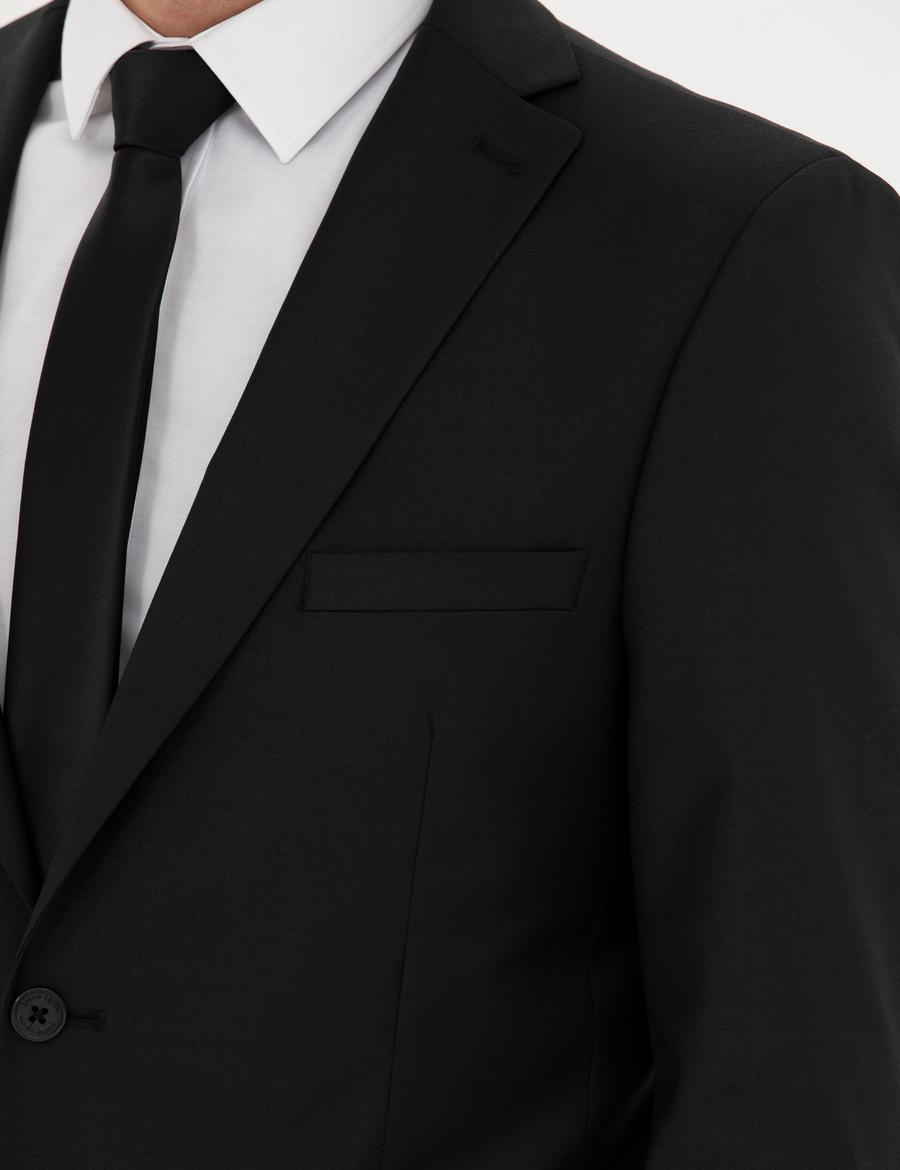 Siyah Slim Fit Takım Elbise