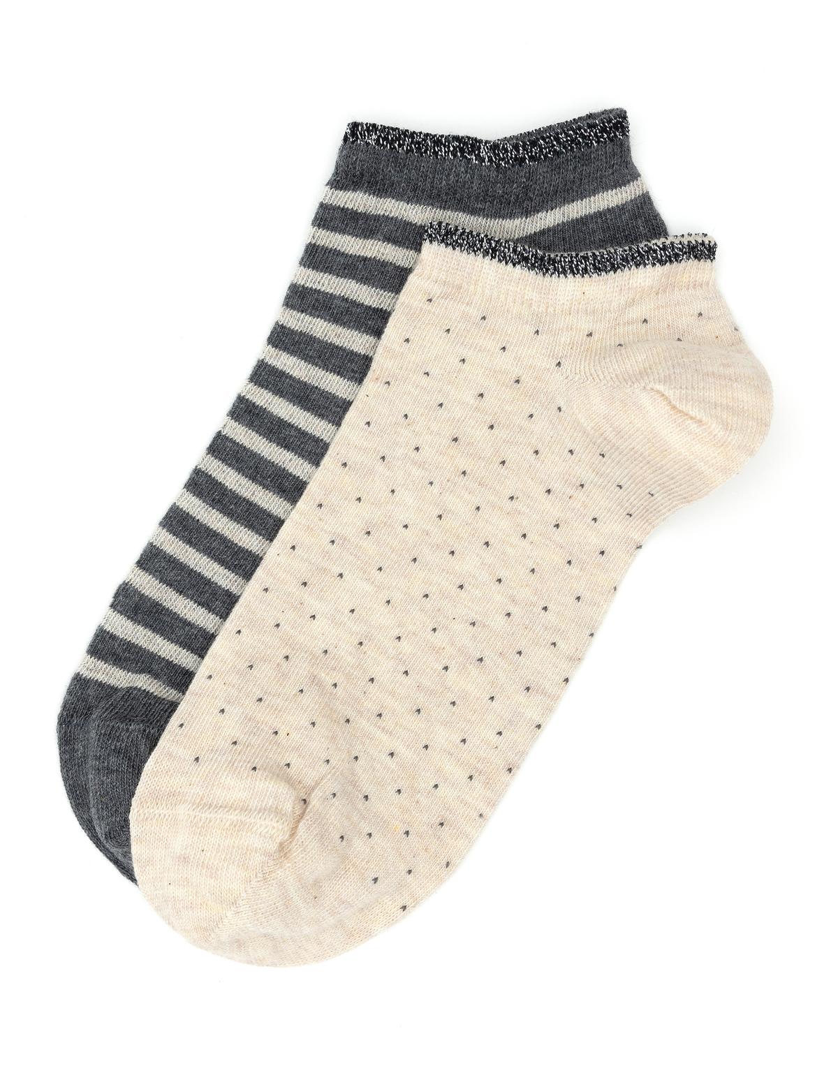 Kadın Kadın 2'li Patik Çorap - 50287209005