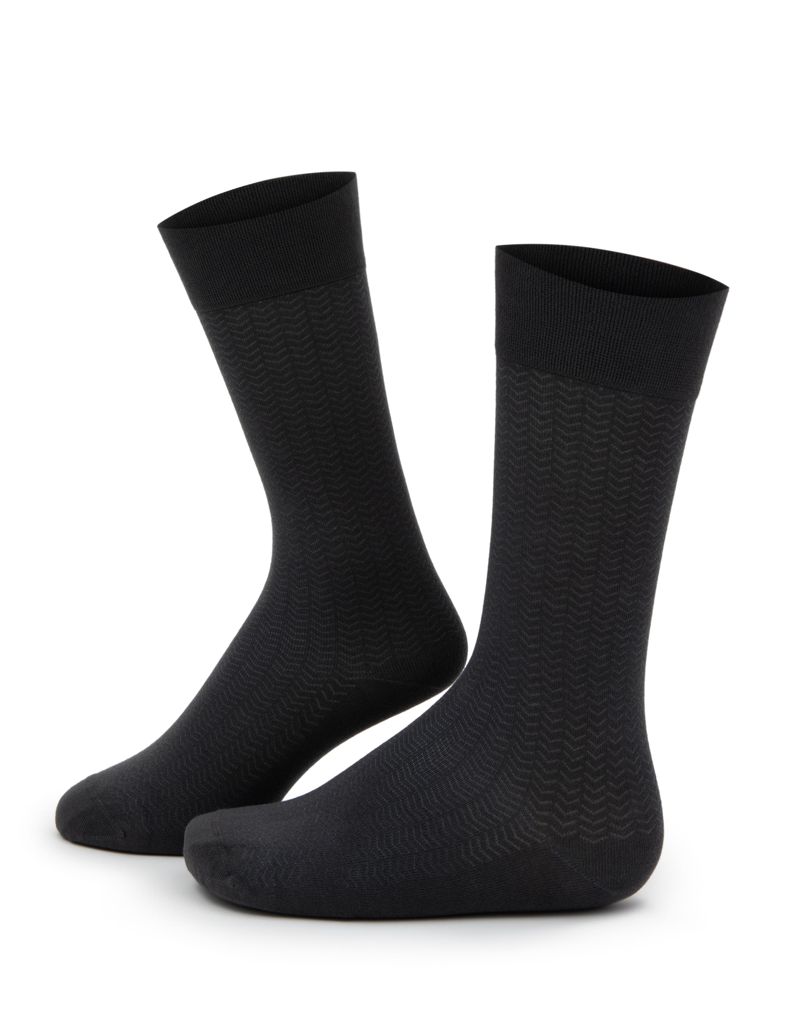 Erkek Bambu Karışımlı Antrasit Soket Desenli Çorap