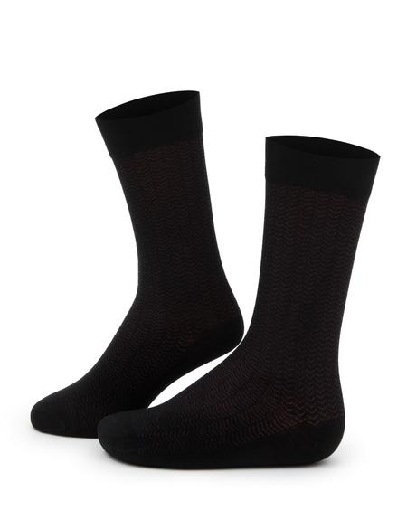 Erkek Bambu Karışımlı Bordo Soket Desenli Çorap - 50280858006