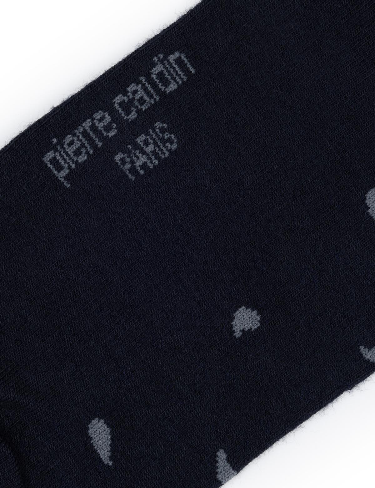 Erkek Bambu Karışımlı Lacivert Soket Desenli Çorap - 50280860002