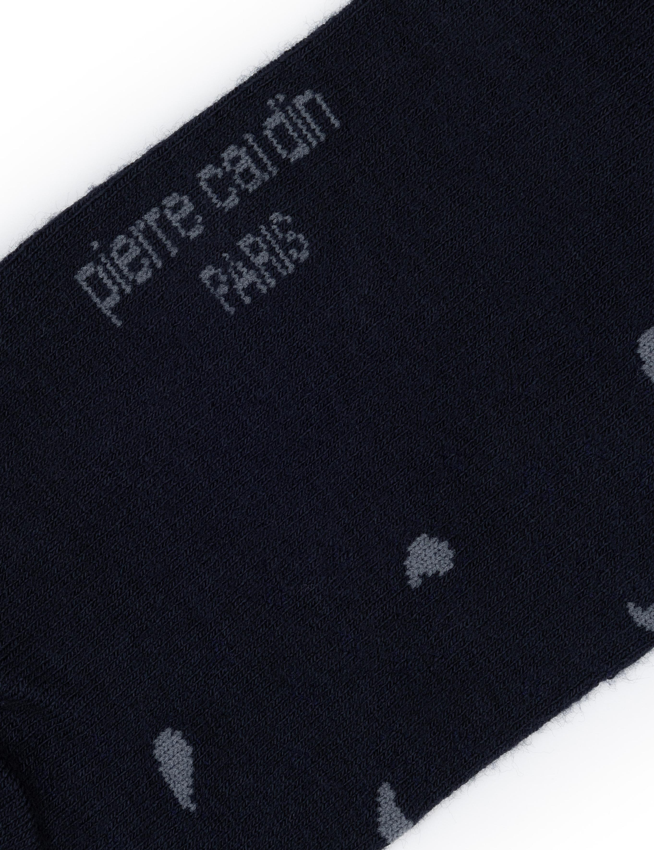 Erkek Bambu Karışımlı Lacivert Soket Desenli Çorap