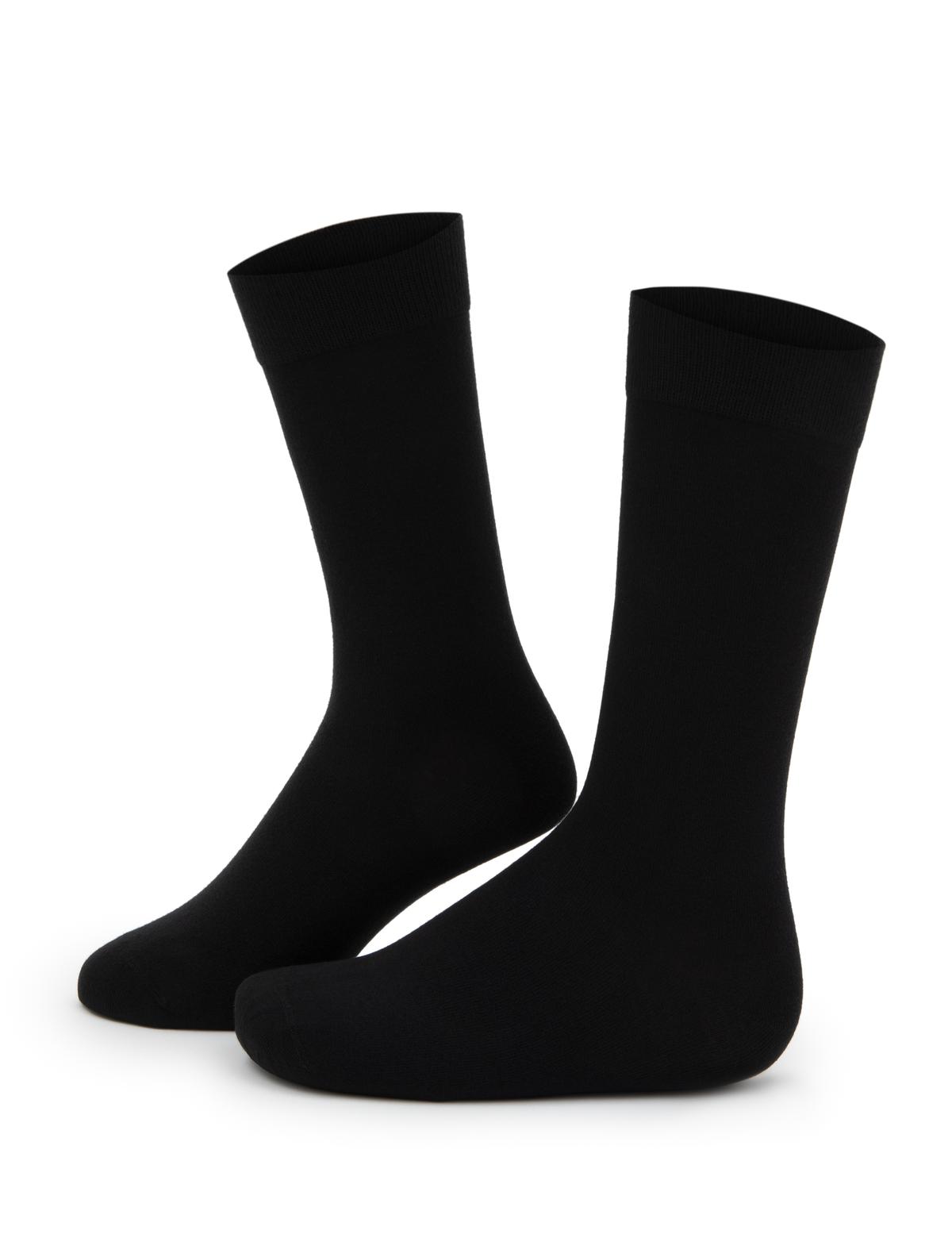 Erkek Bambu Karışımlı 2'li Paket Siyah Soket Basic Çorap - 50280872001