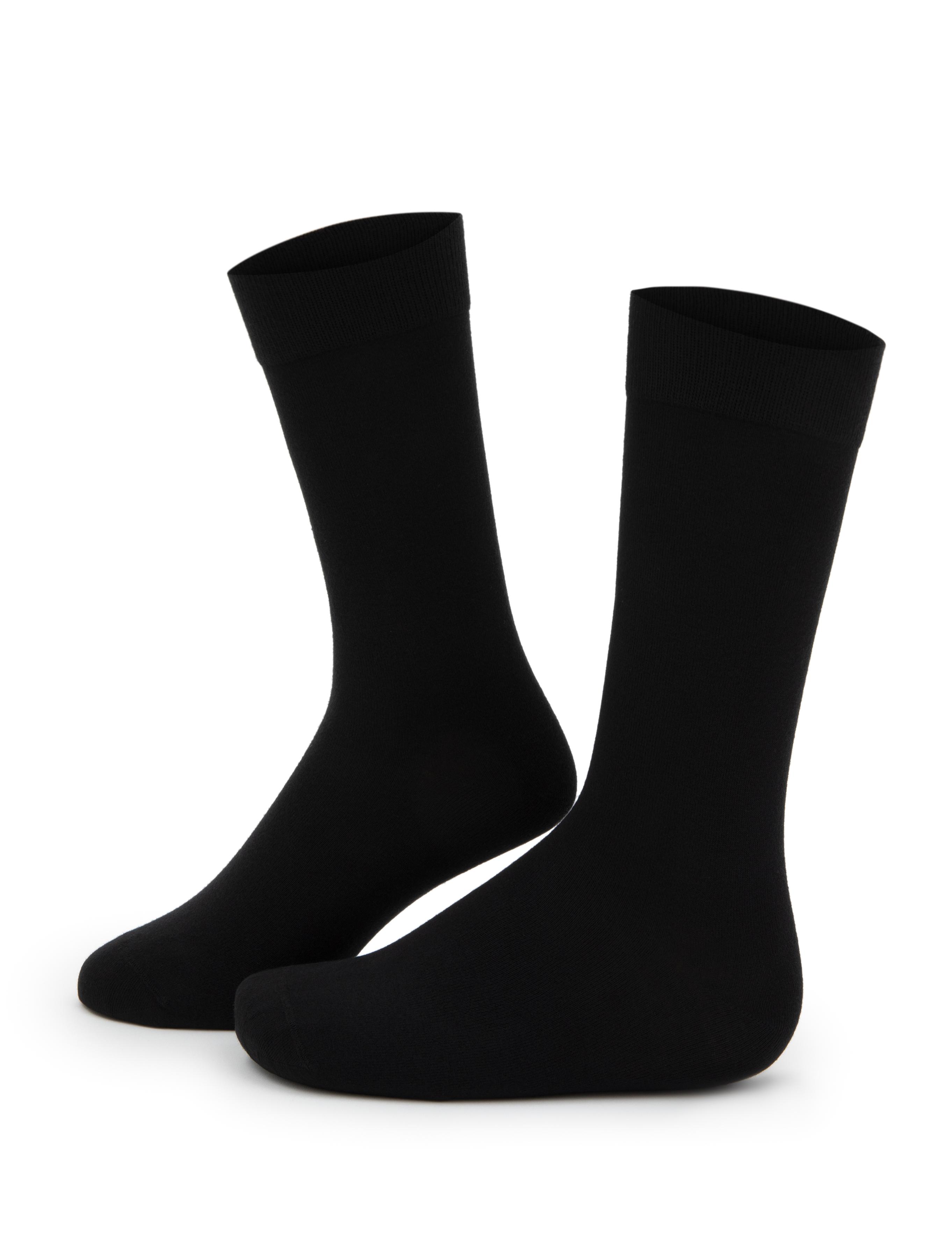 Erkek Bambu Karışımlı 2'li Paket Siyah Soket Basic Çorap