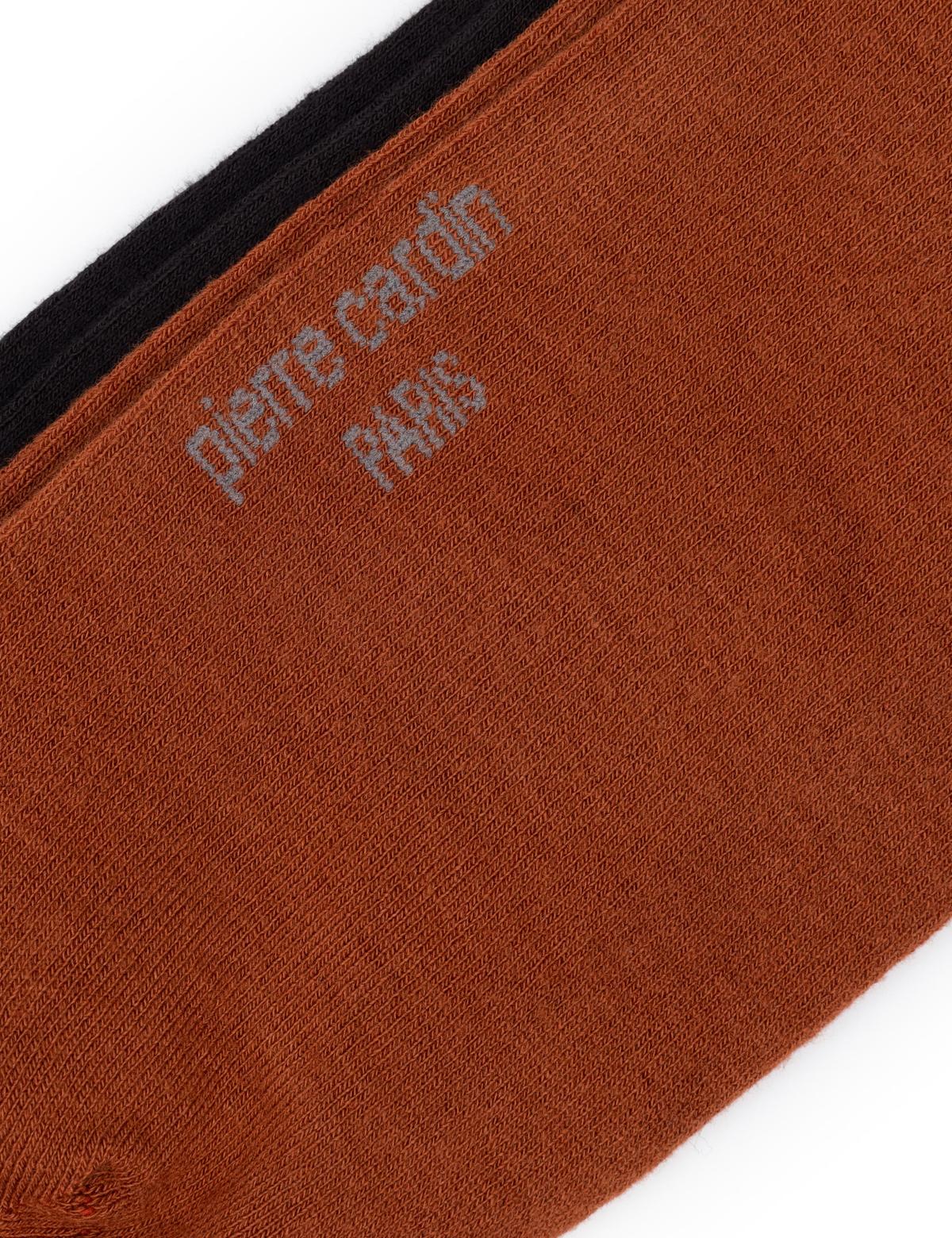 Erkek Turuncu 2 li Düz Soket Çorap - 50280872004