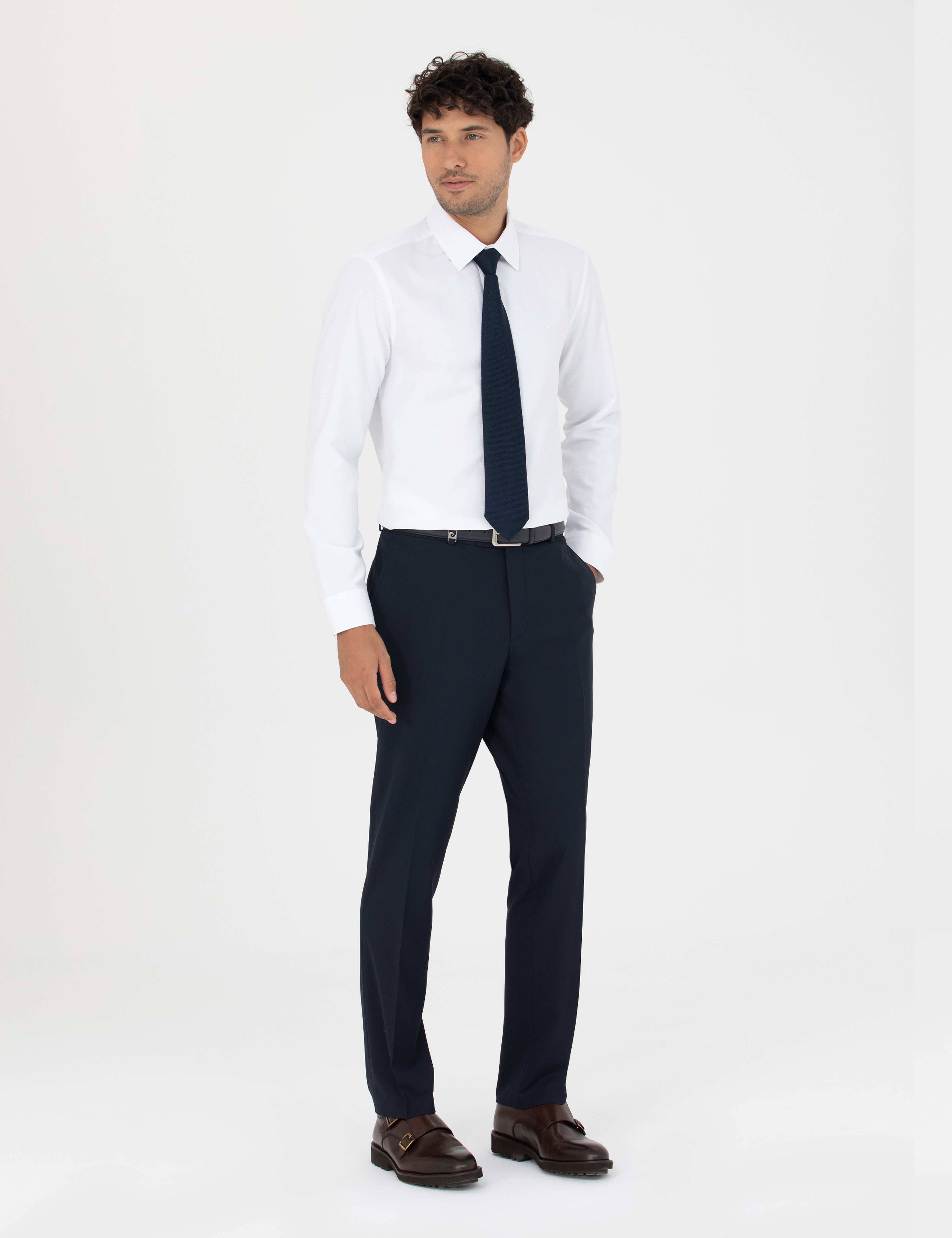 Lacivert Slim Fit Kumaş Pantolon - Image 3