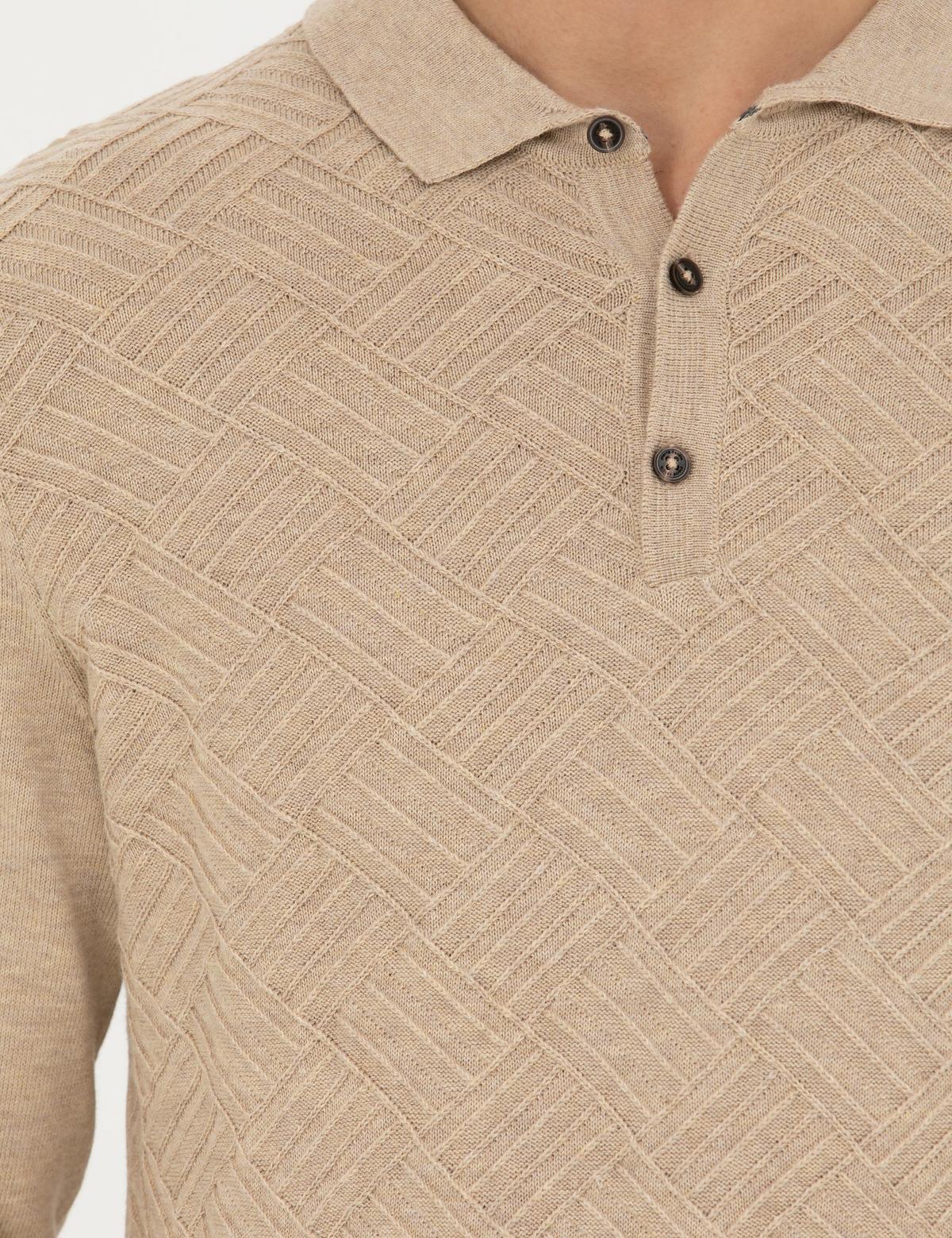 Kum Melanj Slim Fit Kazak - 50265441023