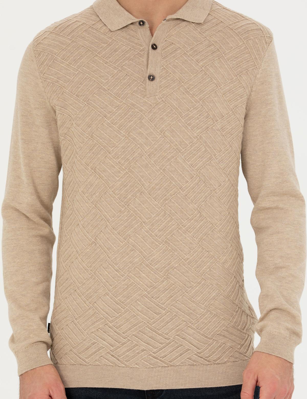 Kum Melanj Slim Fit Kazak - 50265441023