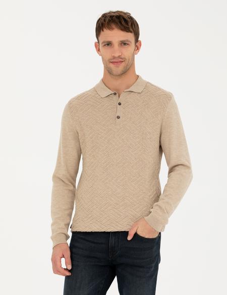 Kum Melanj Slim Fit Kazak - 50265441023