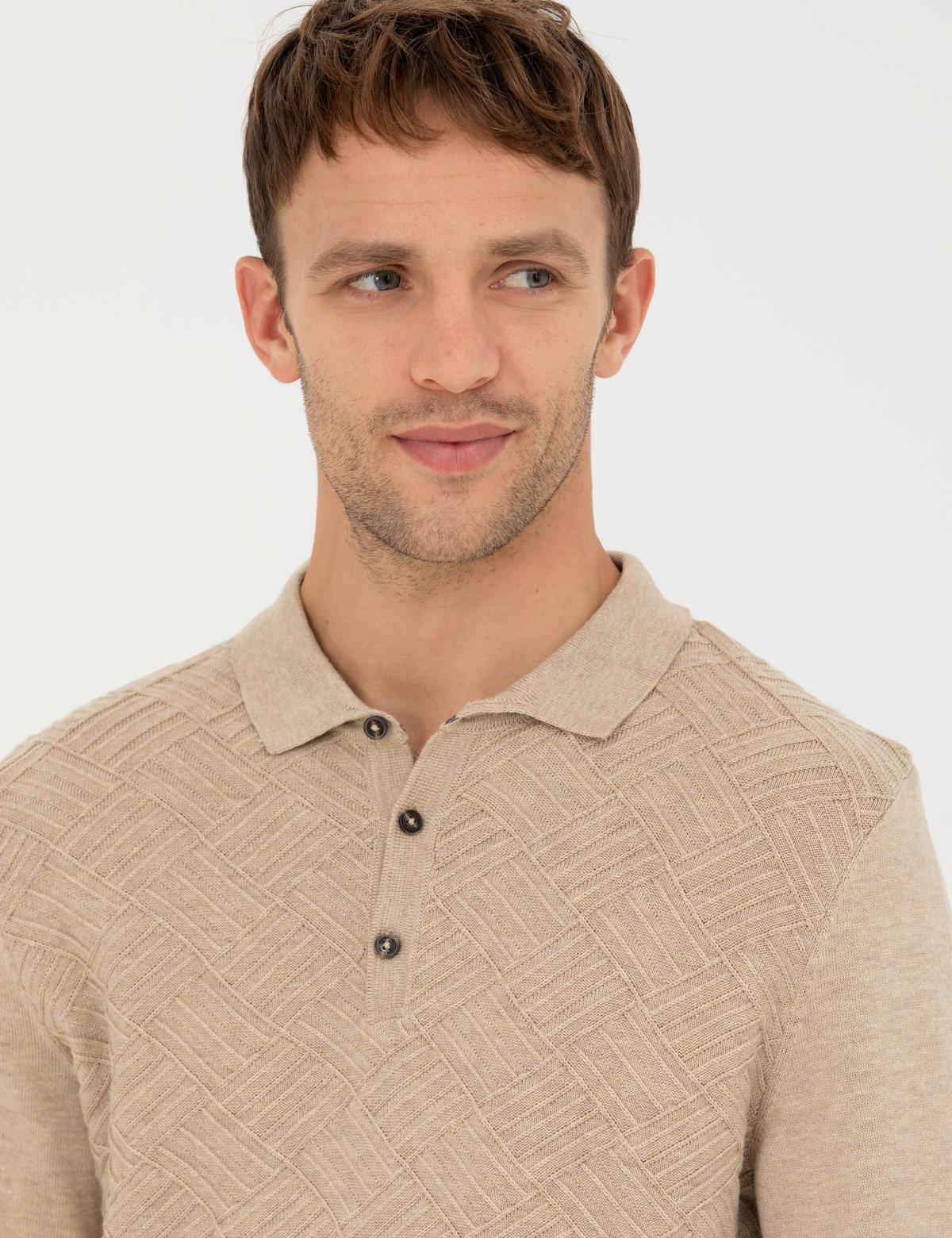 Kum Melanj Slim Fit Kazak - 50265441023