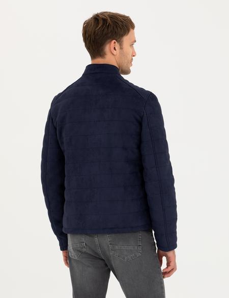 Lacivert Deri Ceket - 50282843001