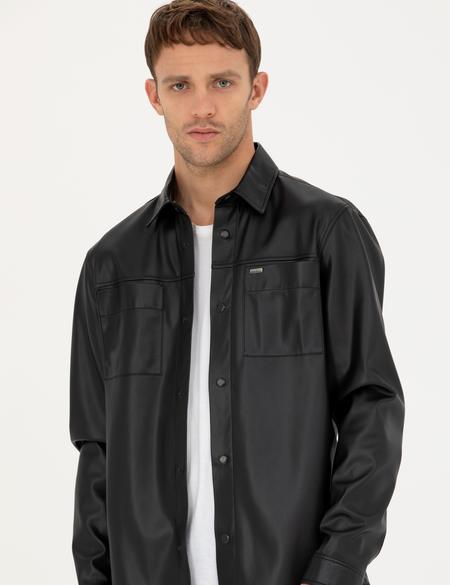 Siyah Regular Fit Gömlek - 50276365008