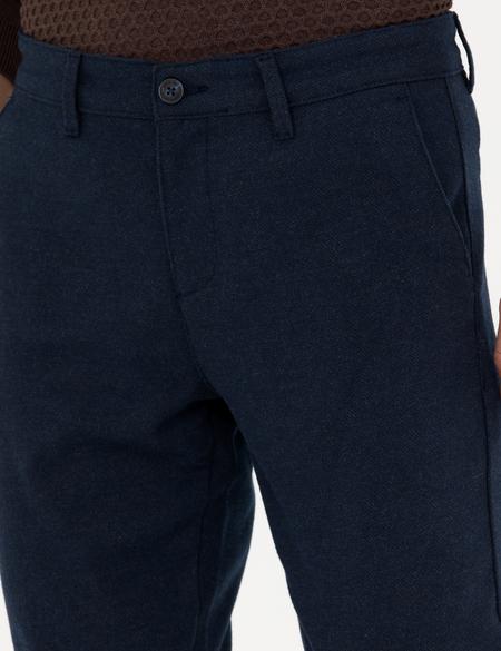 Lacivert Slim Fit Kanvas Pantolon - 50276751047