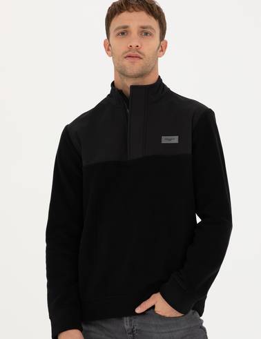 Siyah Regular Fit Sweatshirt