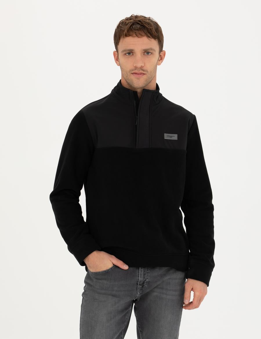 Siyah Regular Fit Sweatshirt