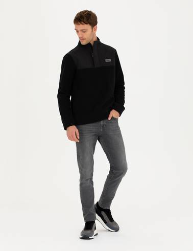 Siyah Regular Fit Sweatshirt