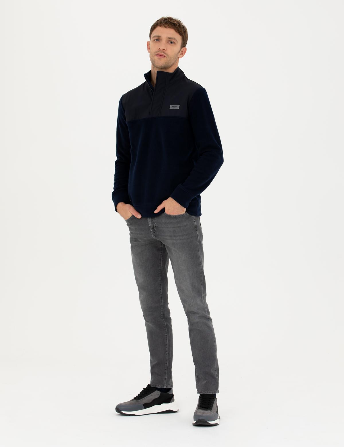 Lacivert Regular Fit Sweatshirt - 50271771057