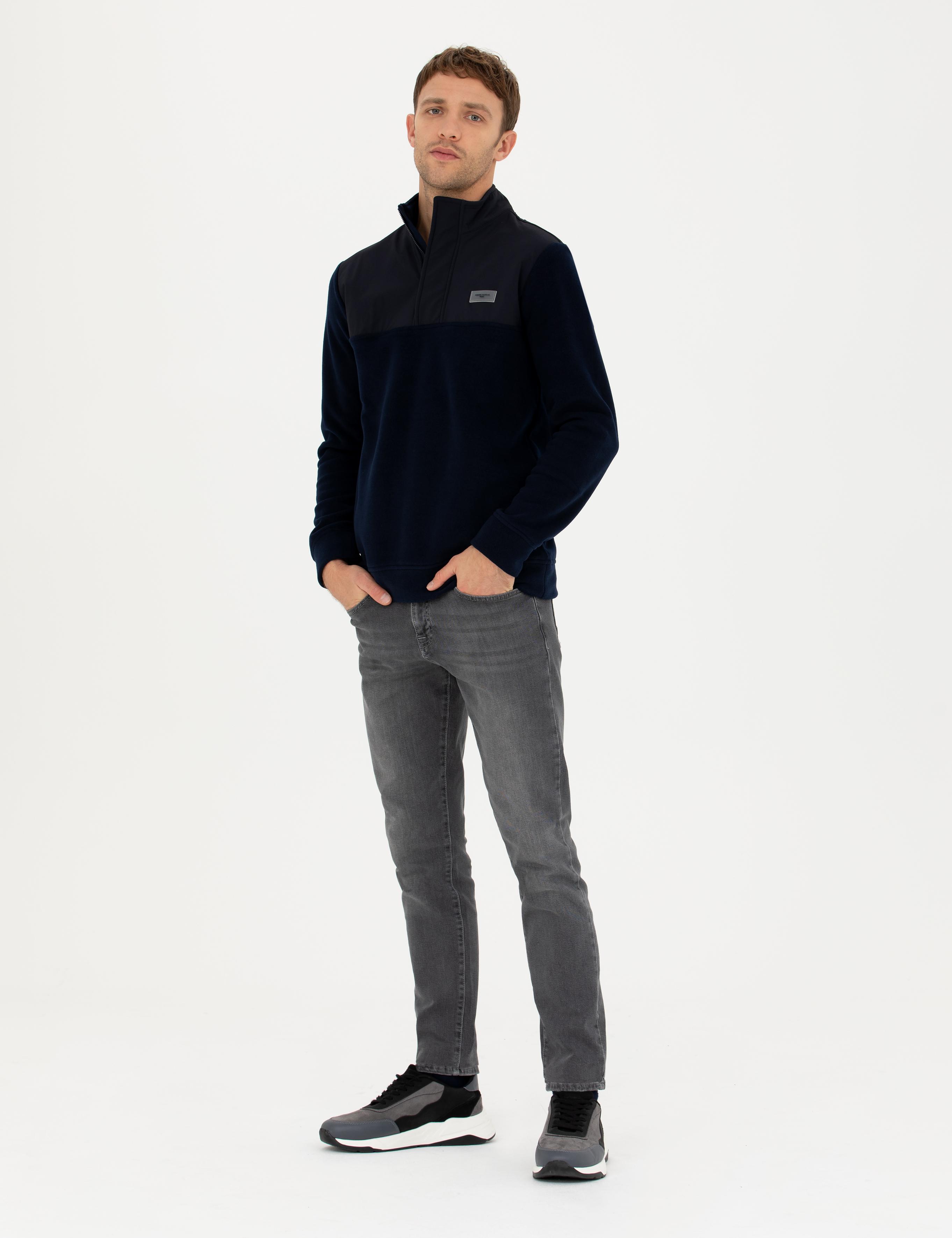 Lacivert Regular Fit Sweatshirt
