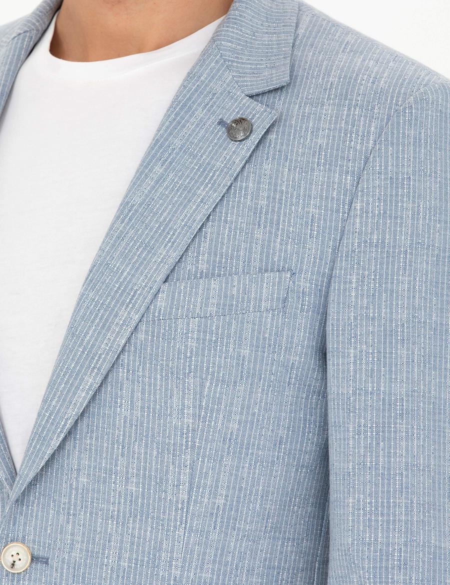 Açık Mavi Slim Fit Takım Elbise