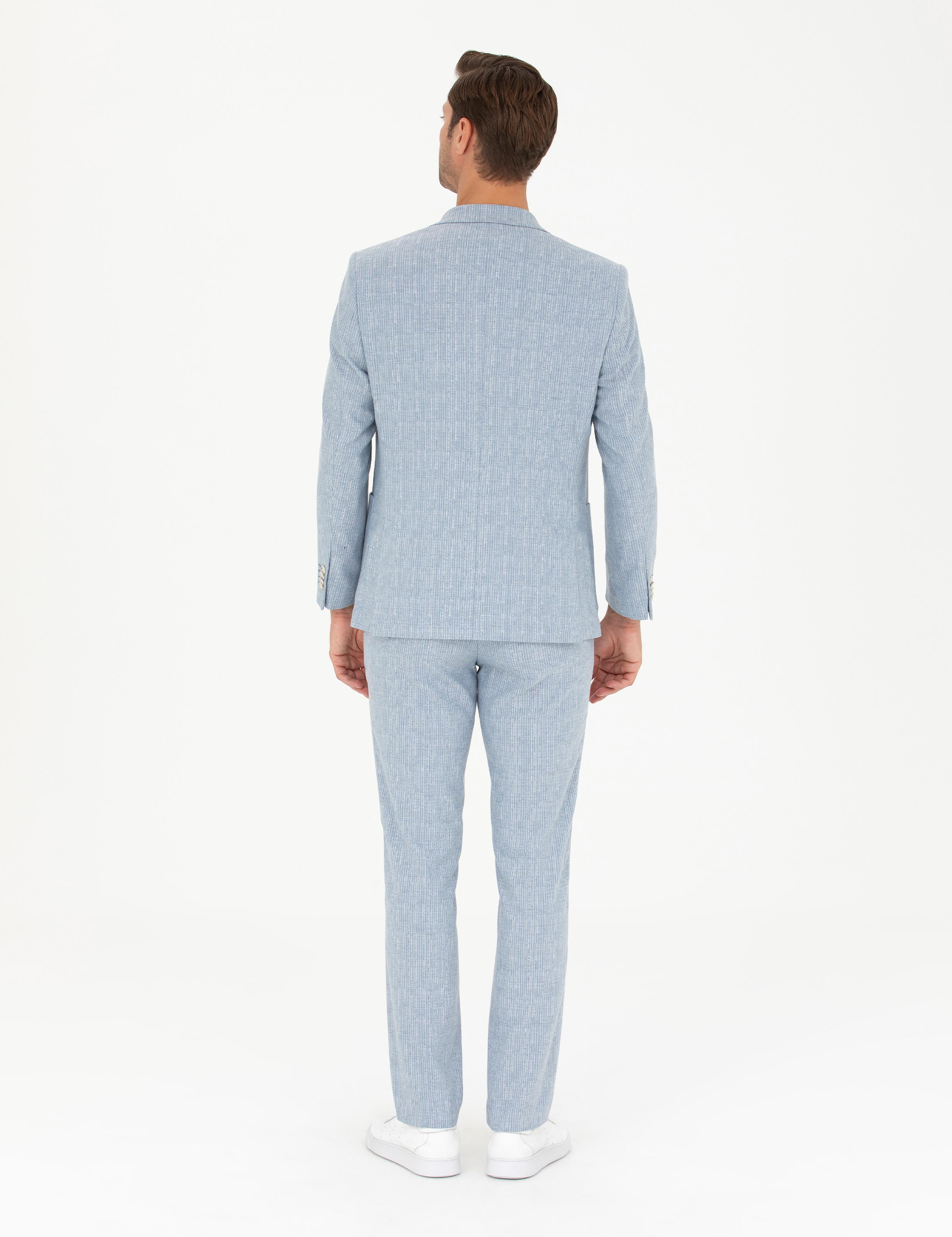 Açık Mavi Slim Fit Takım Elbise