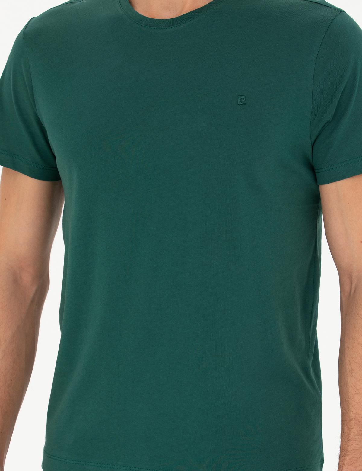 Koyu Yeşil Slim Fit Basic Tişört - 50289335073