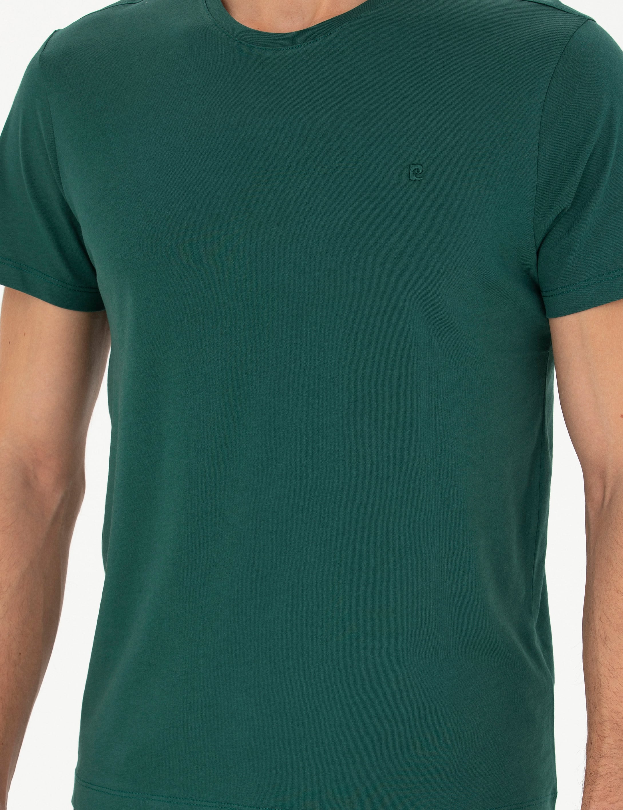 Koyu Yeşil Slim Fit Basic Tişört