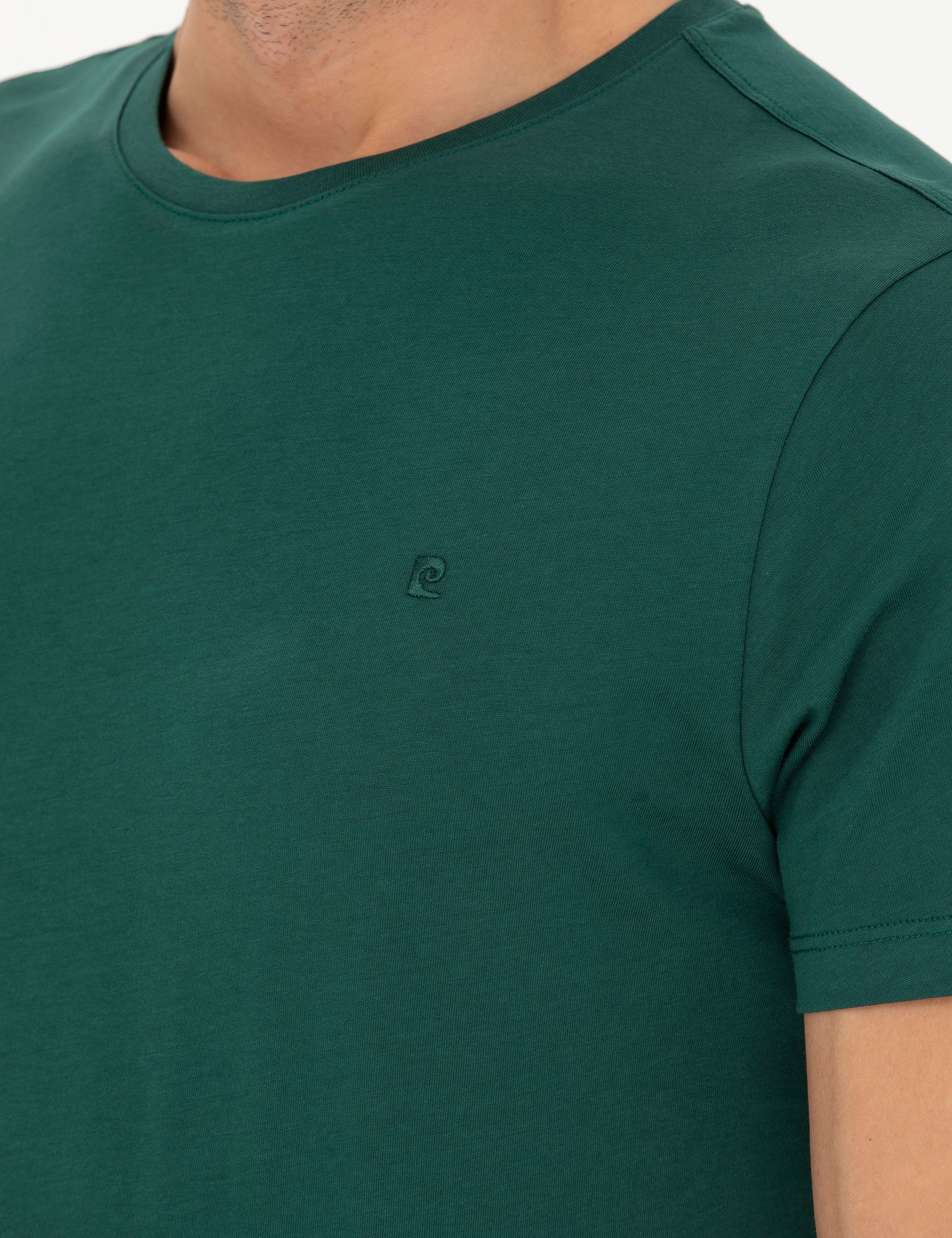 Koyu Yeşil Slim Fit Basic Tişört