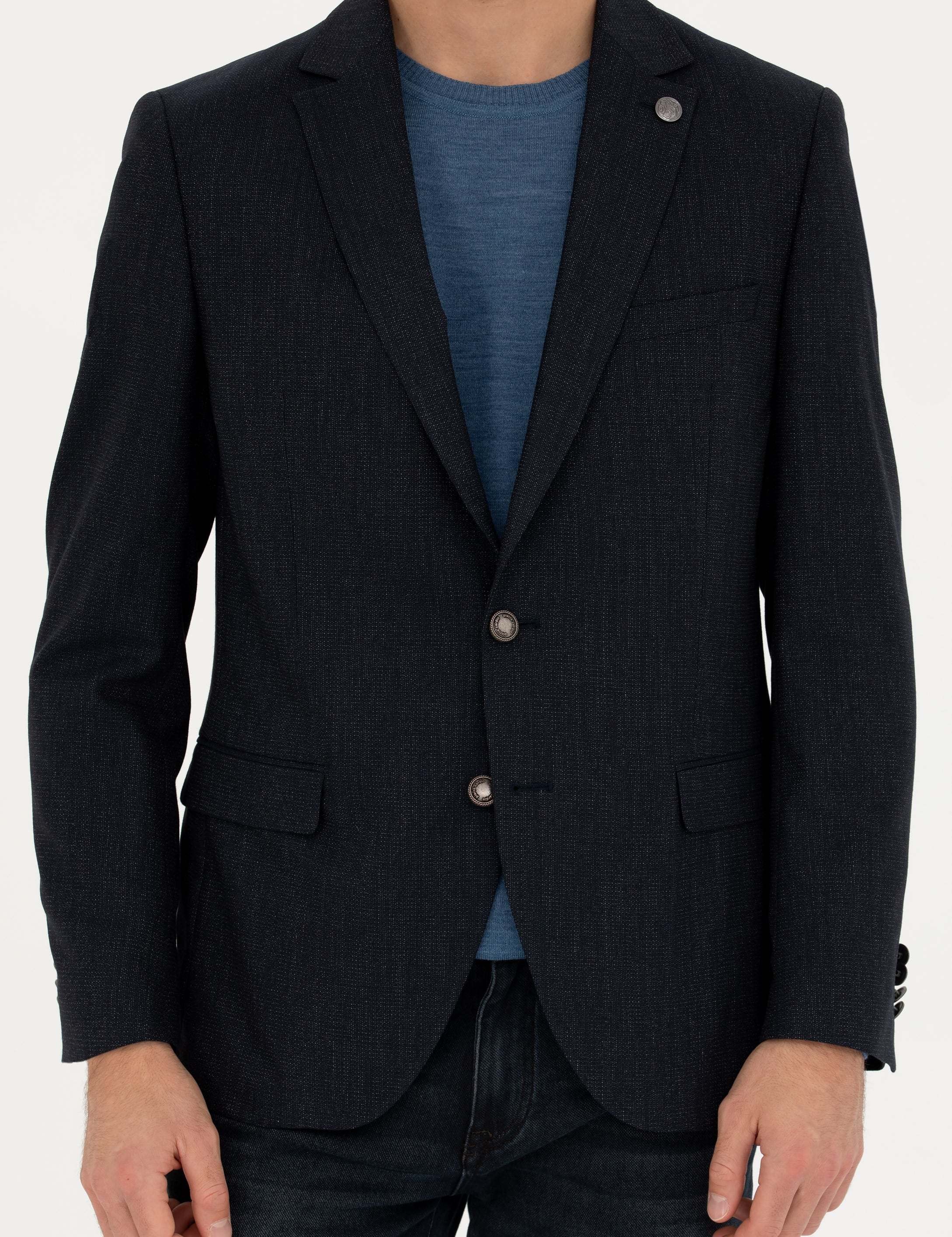 Lacivert Ekstra Slim Fit Blazer Ceket - Image 6