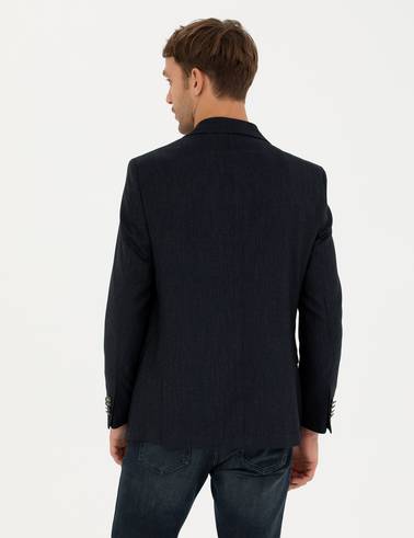 Lacivert Ekstra Slim Fit Blazer Ceket