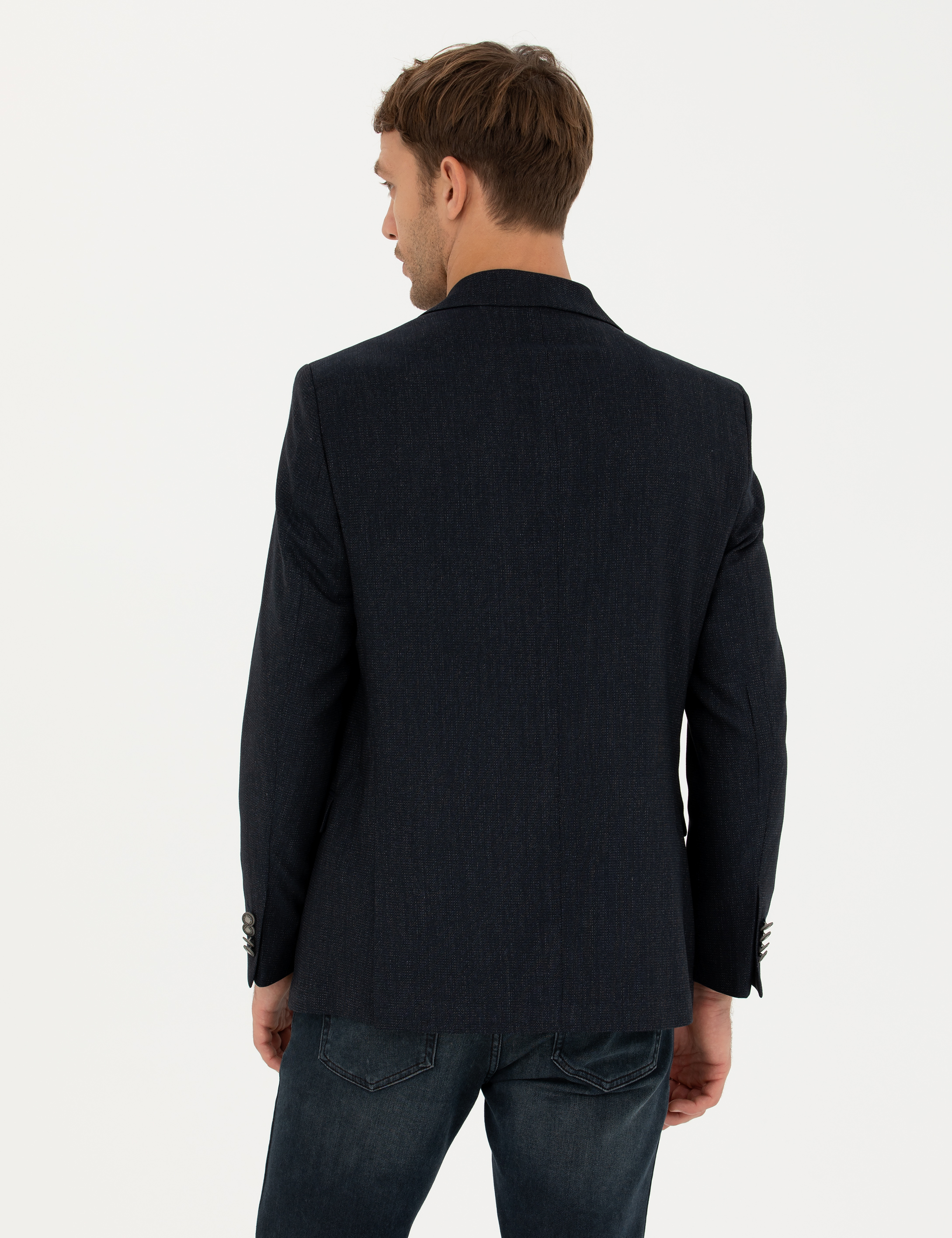 Lacivert Ekstra Slim Fit Blazer Ceket