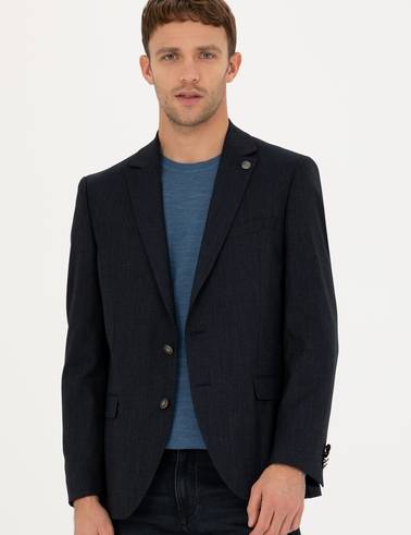 Lacivert Ekstra Slim Fit Blazer Ceket