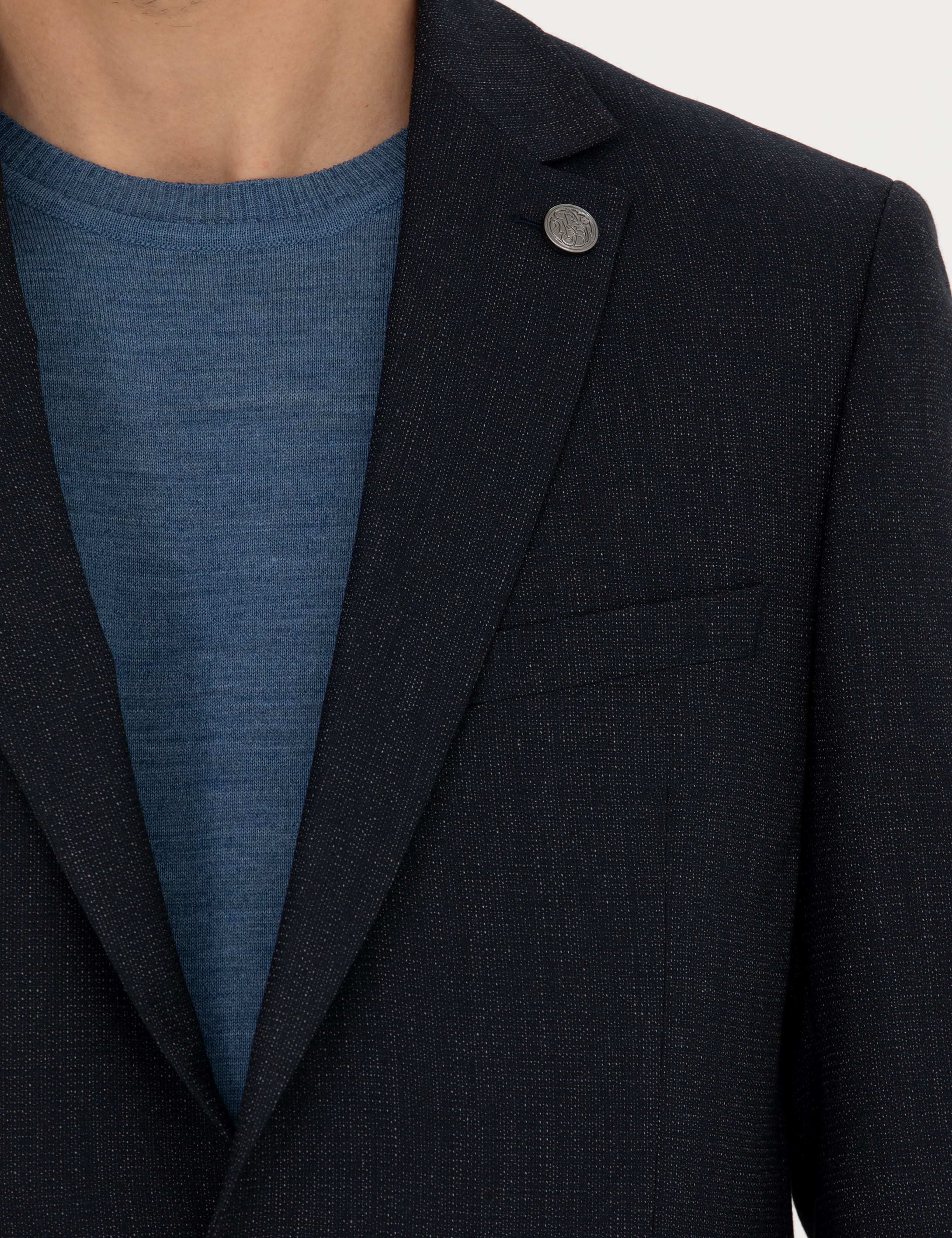 Lacivert Ekstra Slim Fit Blazer Ceket - Image 7