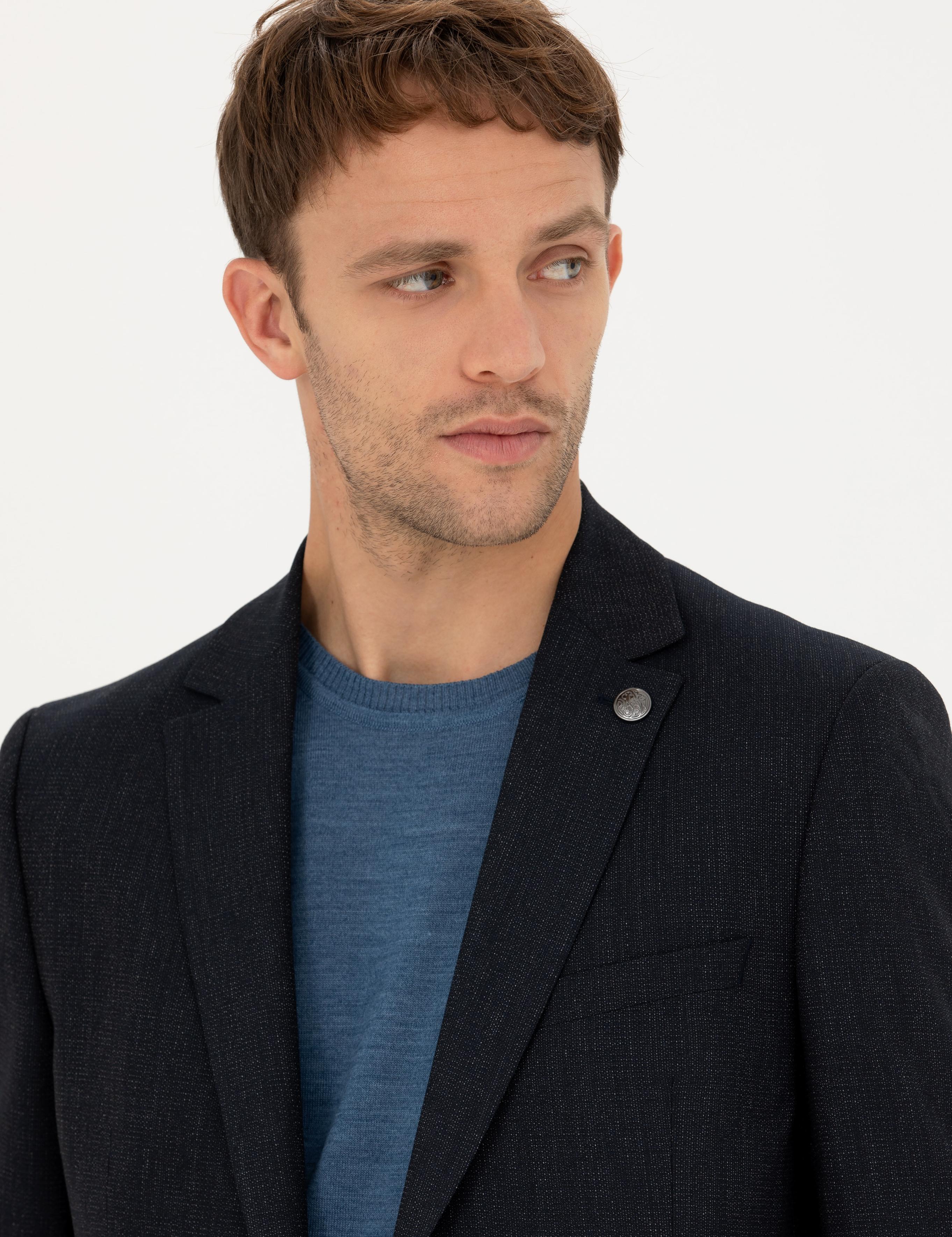 Lacivert Ekstra Slim Fit Blazer Ceket