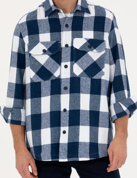 Lacivert Comfort Fit Gömlek Ceket - 50277888007