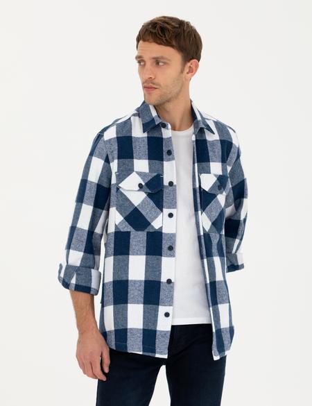 Lacivert Comfort Fit Gömlek Ceket - 50277888007