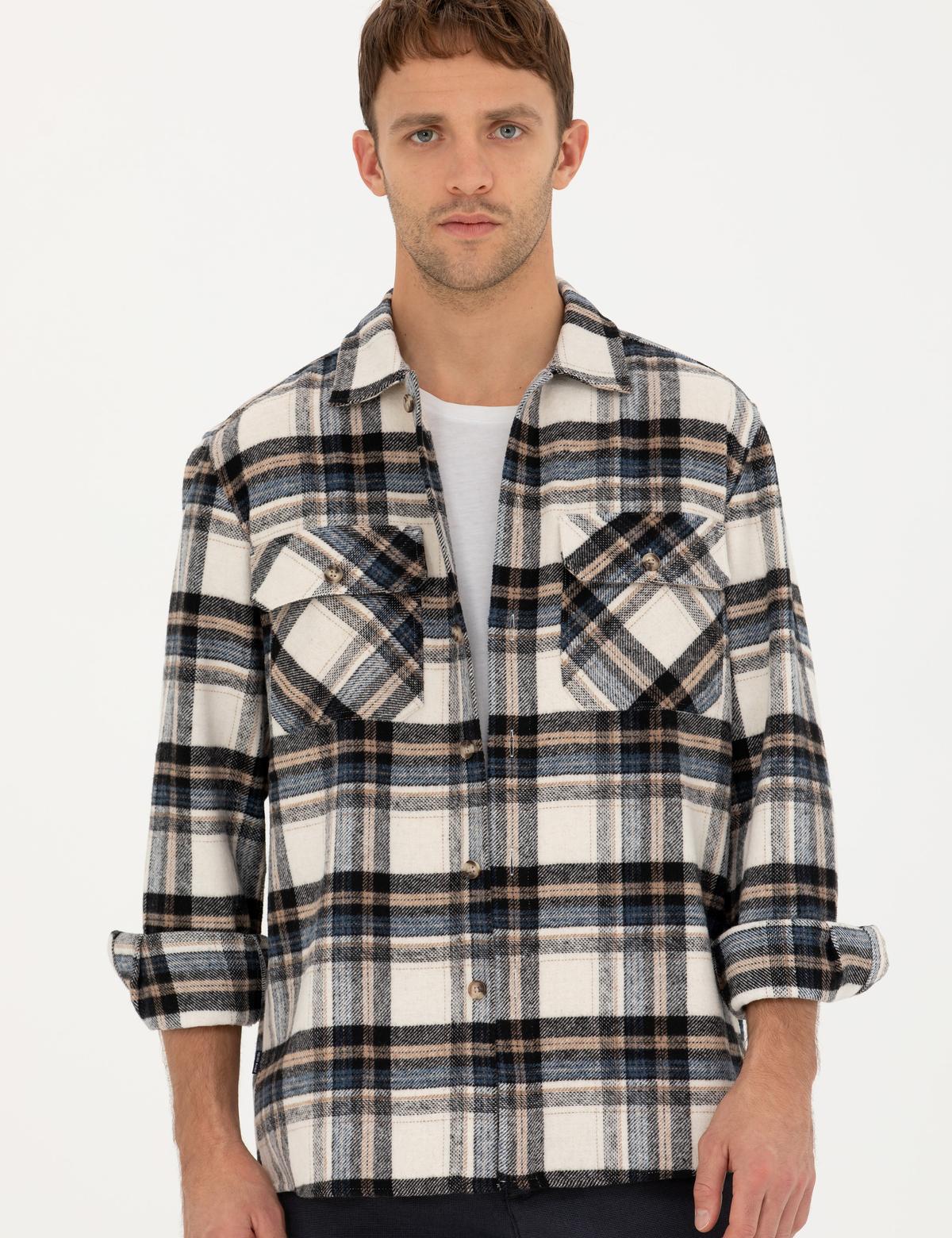 Lacivert Oversize Gömlek Ceket - 50277735006