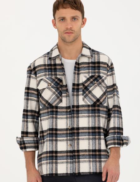 Lacivert Oversize Gömlek Ceket - 50277735006