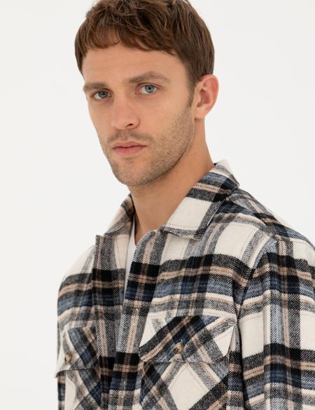 Lacivert Oversize Gömlek Ceket - 50277735006