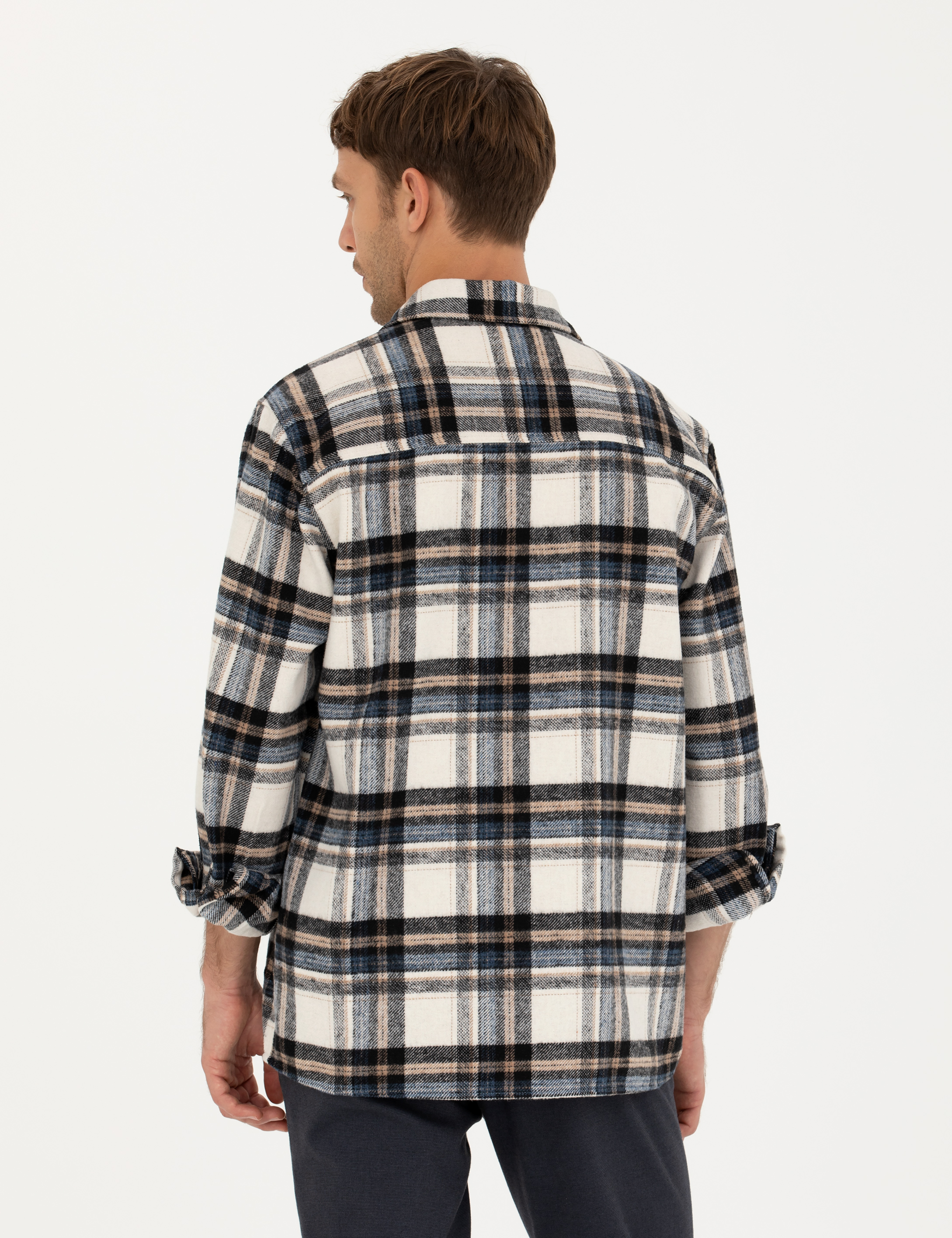 Pierre Cardin Lacivert Oversize Gömlek Ceket görsel 5