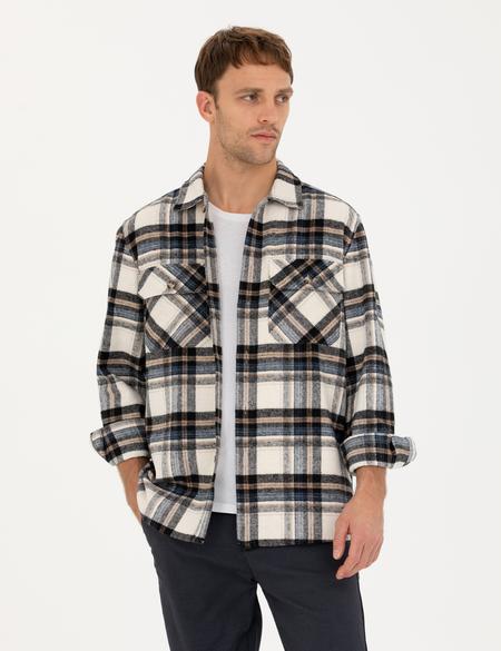 Lacivert Oversize Gömlek Ceket - 50277735006