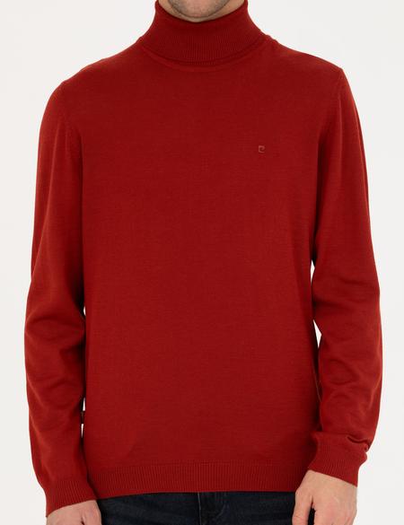 Kiremit Slim Fit Balıkçı Yaka Yün Karışımlı Basic Triko Kazak - 50270052027