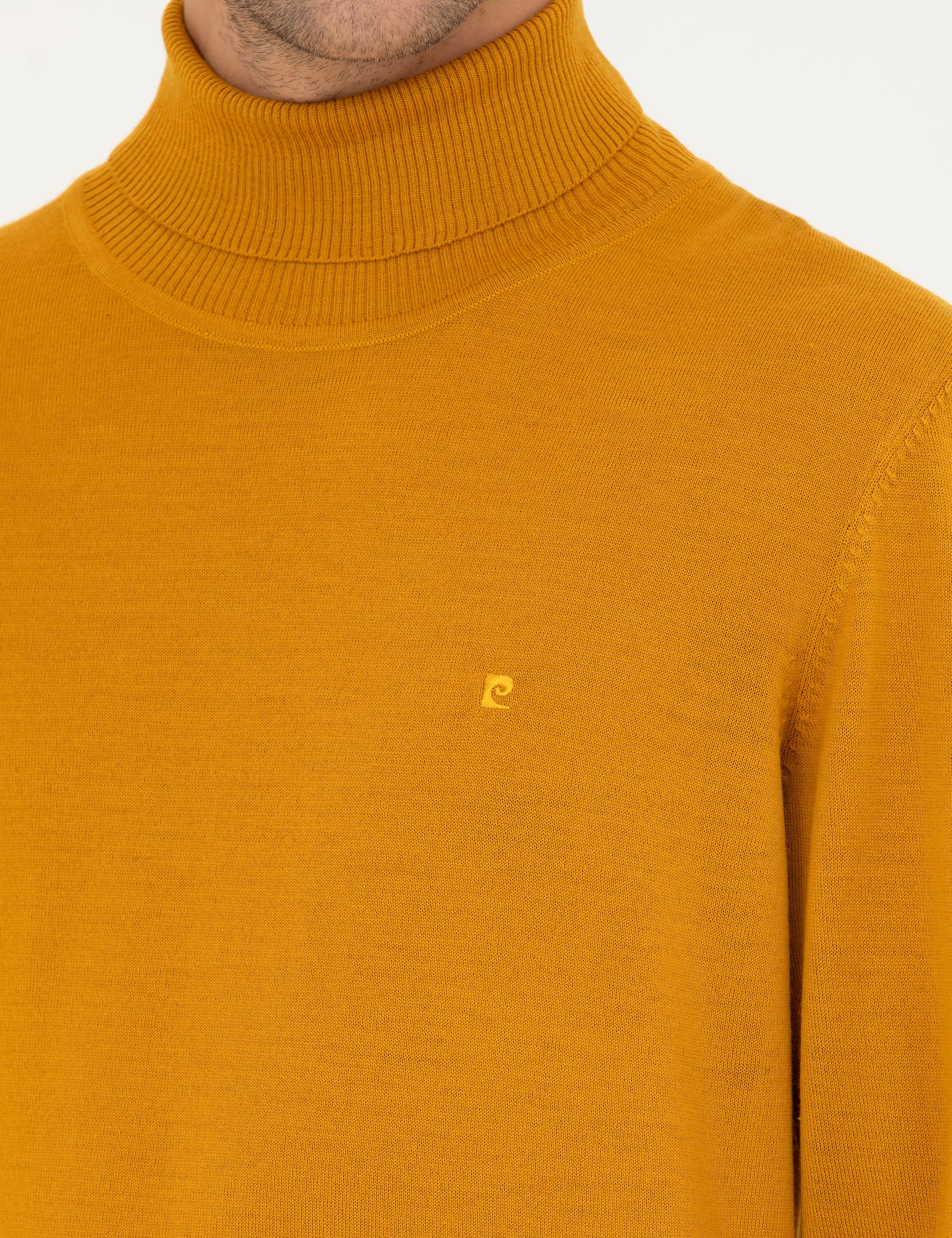 Safran Slim Fit Balıkçı Yaka Yün Karışımlı Basic Triko Kazak - Image 7
