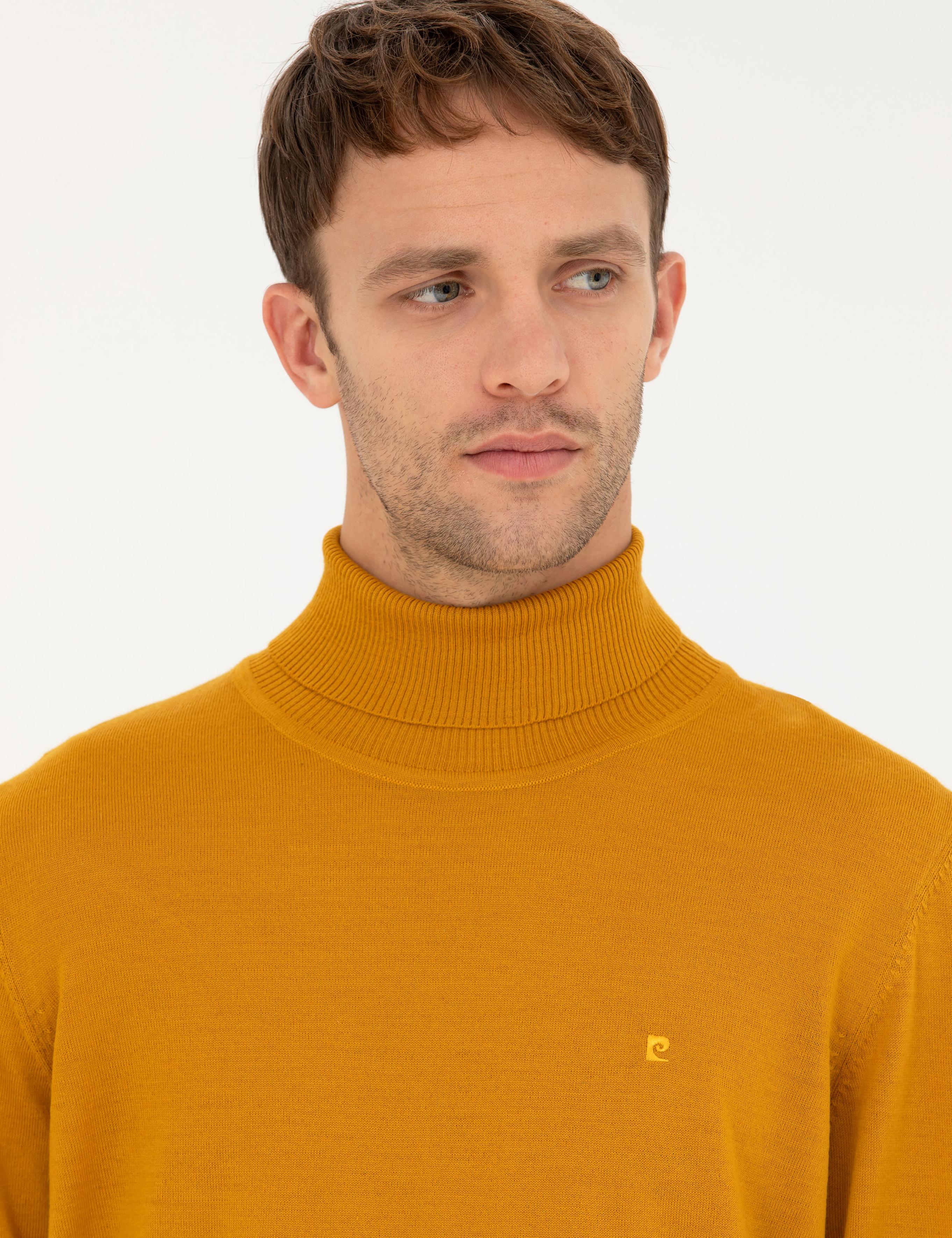 Safran Slim Fit Balıkçı Yaka Yün Karışımlı Basic Triko Kazak