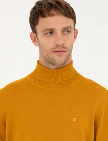 Safran Slim Fit Balıkçı Yaka Yün Karışımlı Basic Triko Kazak